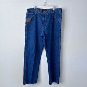 Riggs Wrangler Dura Shield Denim Workwear Jeans Men's 44x34 Blue Utility